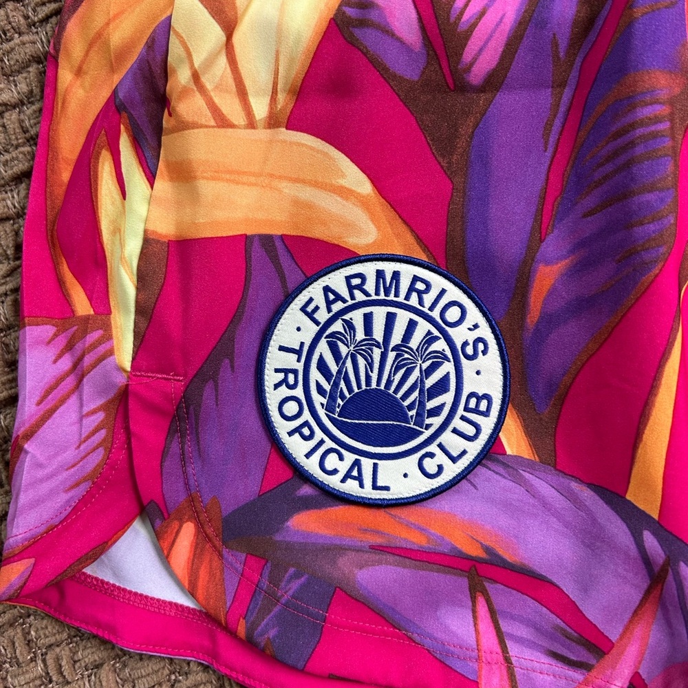 Farm Rio Tropical Club Adidas’s Women's Pink Floral Athletic Shorts - Picture 2 of 9